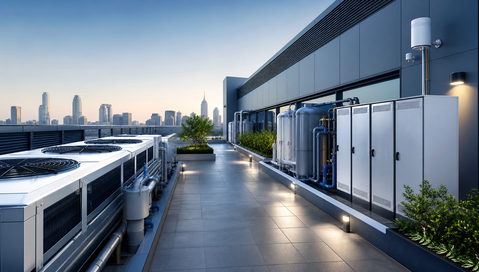 Integrated HVAC, water and electrical building systems